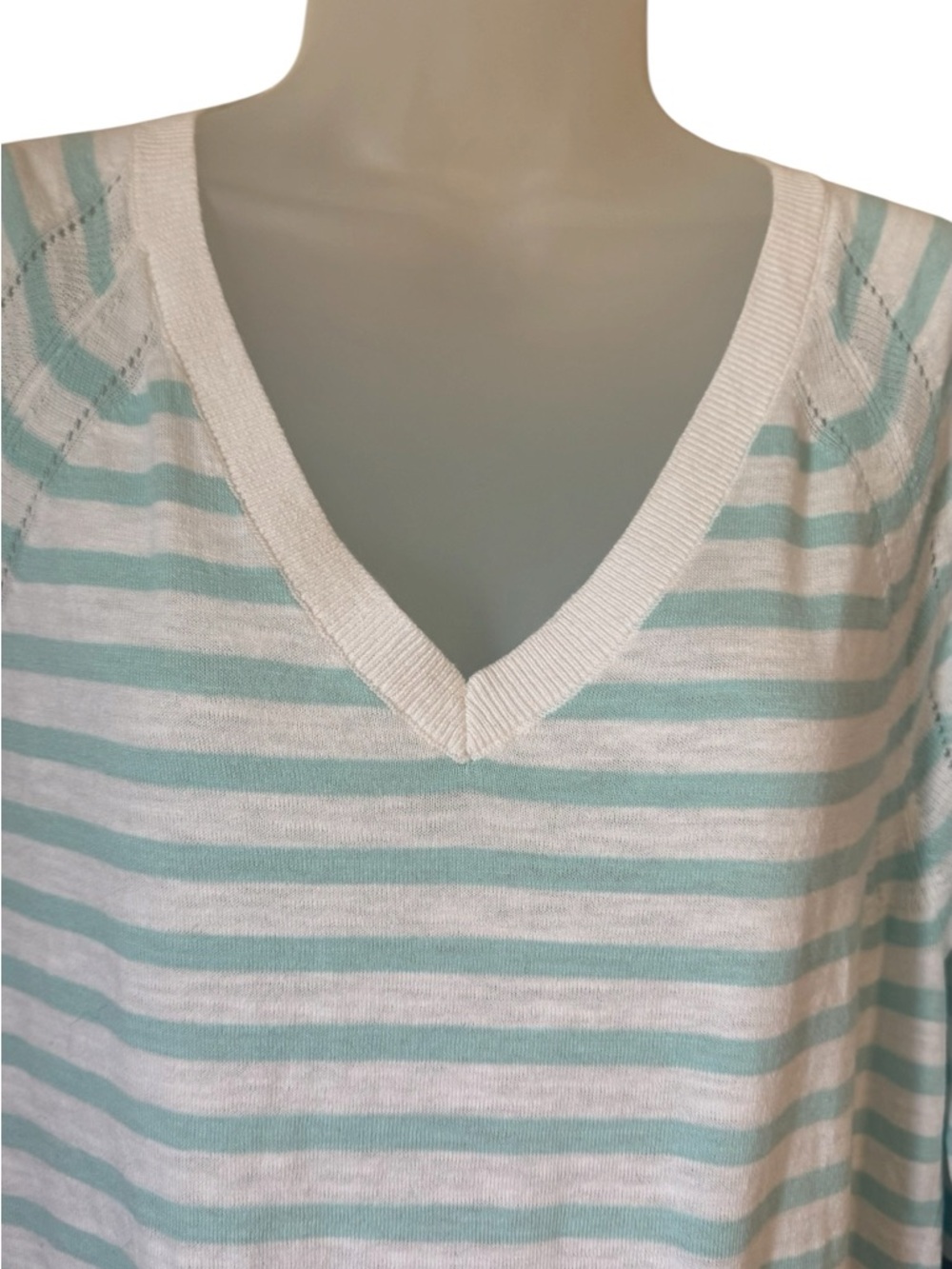 NWT  TALBOT'S S COTTON LIGHTWEIGHT V-NECK SWEATER   XLARGE     #13 - Picture 2 of 9